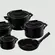 Conjunto 5 Panelas de Cerâmica Clear Preto
