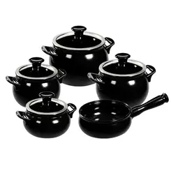 Conjunto 5 Panelas de Cerâmica New Premiere Preto