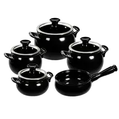 Conjunto 5 Panelas de Cerâmica New Premiere Preto