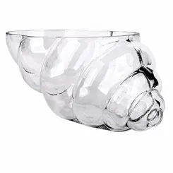 Vaso de Vidro com Formato de Concha Média