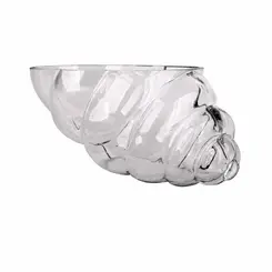 Vaso de Vidro com Formato de Concha Pequena