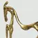 Escultur Cavalo Dourado em Metal e Madeira