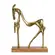 Escultur Cavalo Dourado em Metal e Madeira