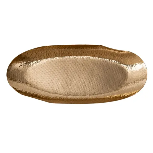 Bandeja Grande em Metal Dourado