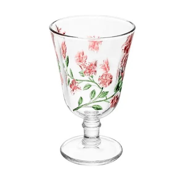 Taça para Água Lys Hand Painting de Cristal Ecológico