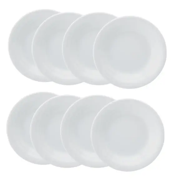 Kit com 8 Pratos Fundos 21cm