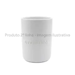 Porta Utensílios de Cerâmica Branco 2ª Linha