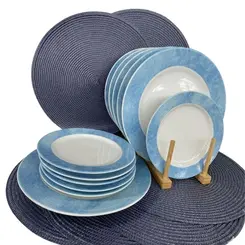 Kit Cromo Azul com 18 peças