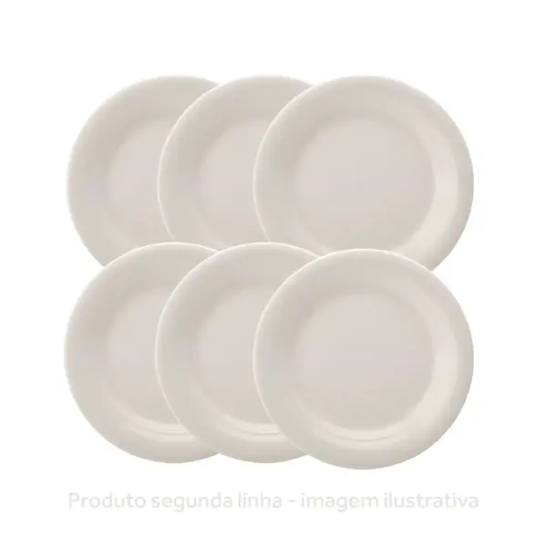 Kit Prato Arroz com 6 Peças