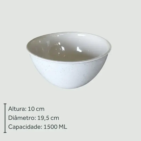 Bowl Flocos/Malte de Cerâmica 2ª Linha