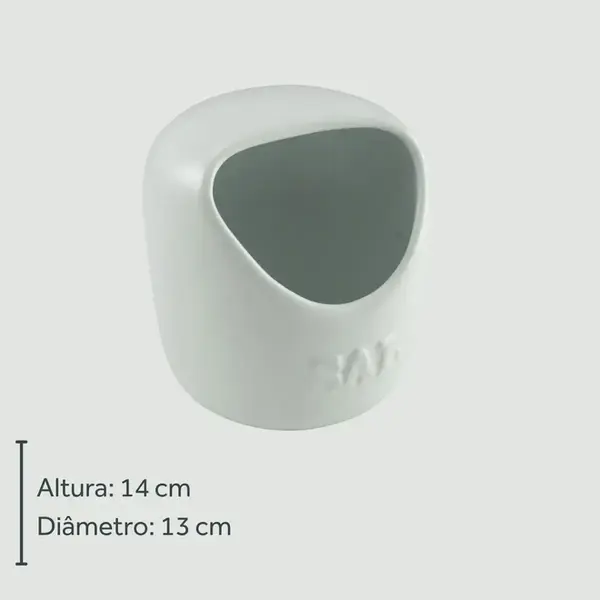 Saleiro Branco de Cerâmica 2ª Linha