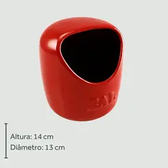 Saleiro Vermelho de Cerâmica 2ª Linha