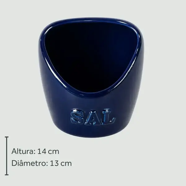 Saleiro Cobalto de Cerâmica 2ª Linha