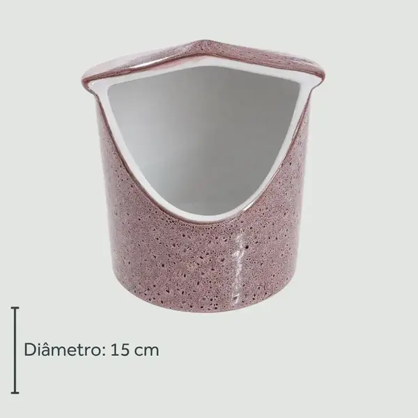 Saleiro Brisa Rosa de Cerâmica 2ª Linha