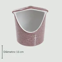 Saleiro Brisa Rosa de Cerâmica 2ª Linha