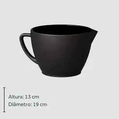 Bowl de Preparo Grafite de Cerâmica com Alça 2ª Linha
