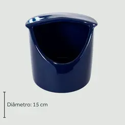 Saleiro Brisa Azul Cobalto de Cerâmica 2ª Linha