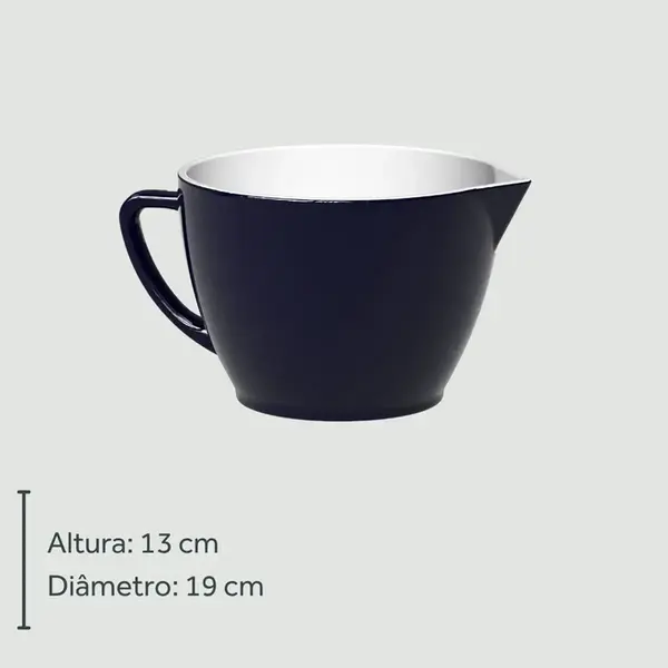 Bowl de Preparo Cobalto de Cerâmica com Alça 2ª Linha