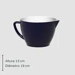 Bowl de Preparo Cobalto de Cerâmica com Alça 2ª Linha