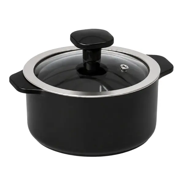Panela de Cerâmica Slim com Tampa 900ml Preto