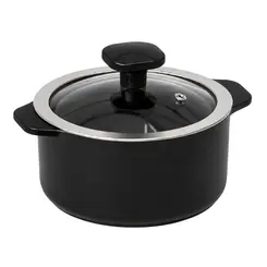 Panela de Cerâmica Slim com Tampa 900ml Preto