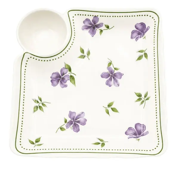 Petisqueira de Cerâmica Decoração Lavanda