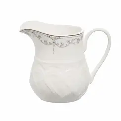 Leiteira de Cerâmica Mon Cheri com Borda Dourada