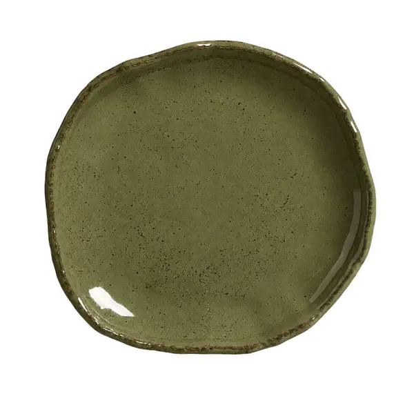Prato de Sobremesa Orgânico Eco Jade de Cerâmica