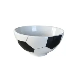 Bowl de Cerâmica Scalla Futebol Branco e Preto 550 ml