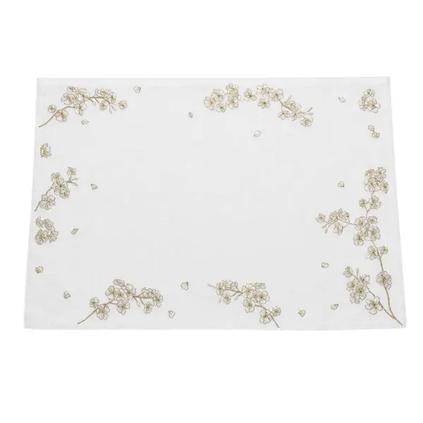 Americano Retangular Sakura com Bordado Branco