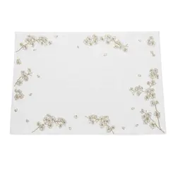 Americano Retangular Sakura com Bordado Branco