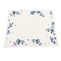 Americano Retangular Sakura com Bordado Azul