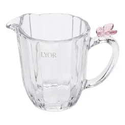 Leiteira de Cristal Fairy Butterfly Rosa