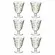 Conjunto 6 Taças para Água de Cristal Lys Hand Painting Siciliano