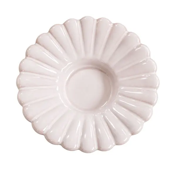 Castiçal Pequeno de Cerâmica Solis Decorativo