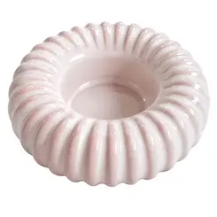 Castiçal Grande de Cerâmica Solis Decorativo