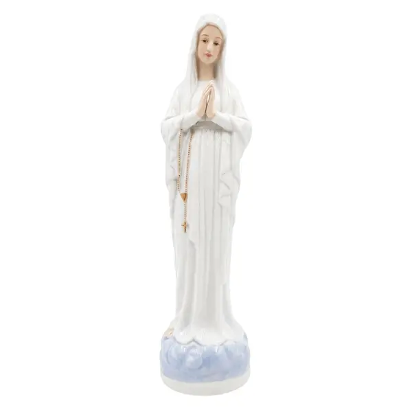 Escultura Religiosa Decorativa Nossa Senhora de Fátima de Porcelana