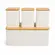 9534BH23353 CONJUNTO PORTA PAO BAMBU C/ 3 POTES WHITE - MIMO STYLE