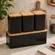 9535BH23352 CONJUNTO PORTA PAO BAMBU C/3 POTES BLACK - MIMO STYLE