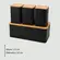 9535BH23352 CONJUNTO PORTA PAO BAMBU C/3 POTES BLACK - MIMO STYLE