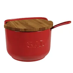 159115GSALEIRO 500GR C/TAMPA C/COLHER - VERMELHO GR - CERAFLAME