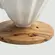 Suporte para Filtro Flocos de Cerâmica Pequeno com Base de Madeira