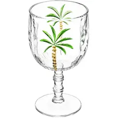 Taça para Água de Cristal Ecológico Palm Hand Painting