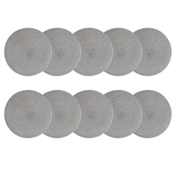 Conjunto com 10 Americanos Cinza Chumbo de Plástico