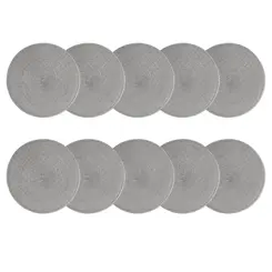 Conjunto com 10 Americanos Cinza Chumbo de Plástico