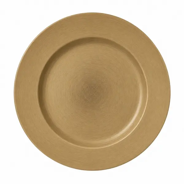 Sousplat Basic Taupe Gold Matte