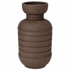 Vaso Decorativo de Cerâmica Areia Texturizado Grande