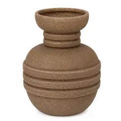 Vaso Decorativo de Cerâmica Areia Texturizado Pequeno