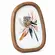 Porta-Retrato Pequeno Decorativo com Moldura Orgânica e Estampa Floral