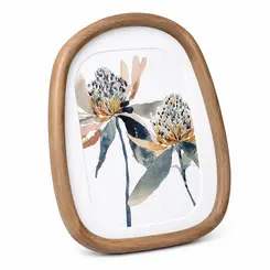 Porta-Retrato Grande Decorativo com Moldura Orgânica e Estampa Floral